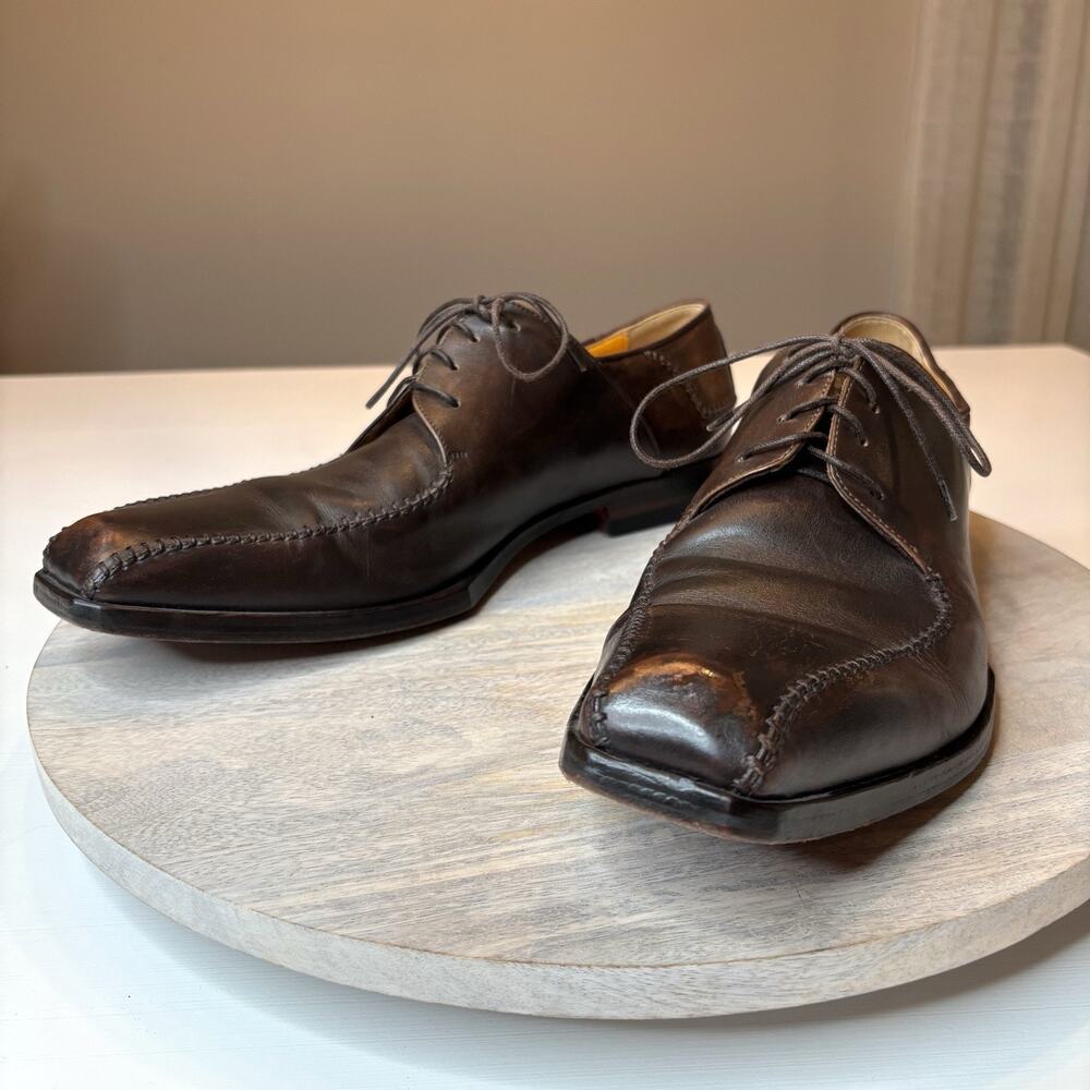 Oliver Sweeney Interlock Oxford Men's Brown Leather Shoes US Size 9.5